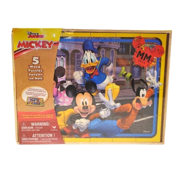 Disney Mickey Mouse Wood Puzzles Minnie Mouse Donald Duck Goofy - Picture 12 of 12